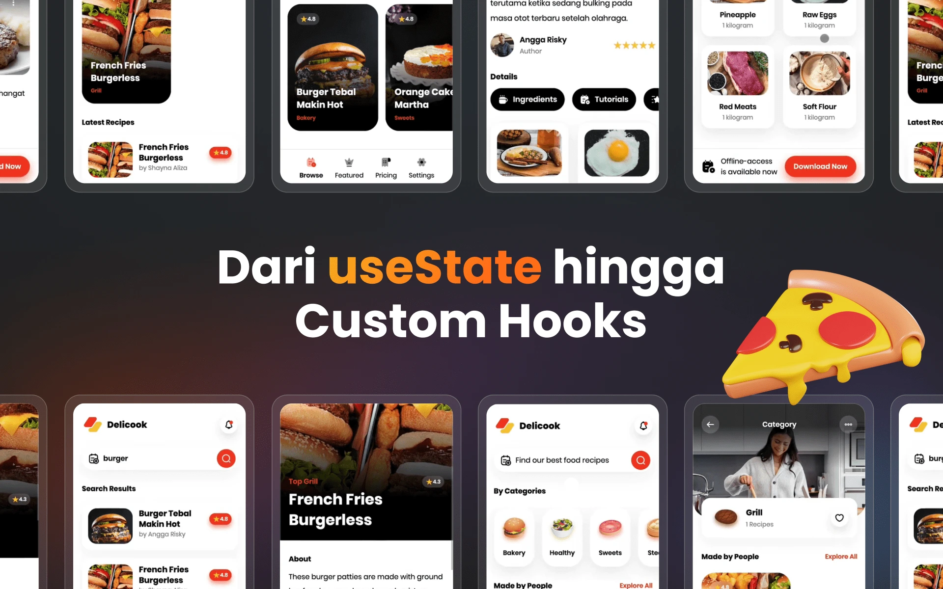 Foto kelas Laravel 11, Filament, React, TypeScript: Web Food Recipes